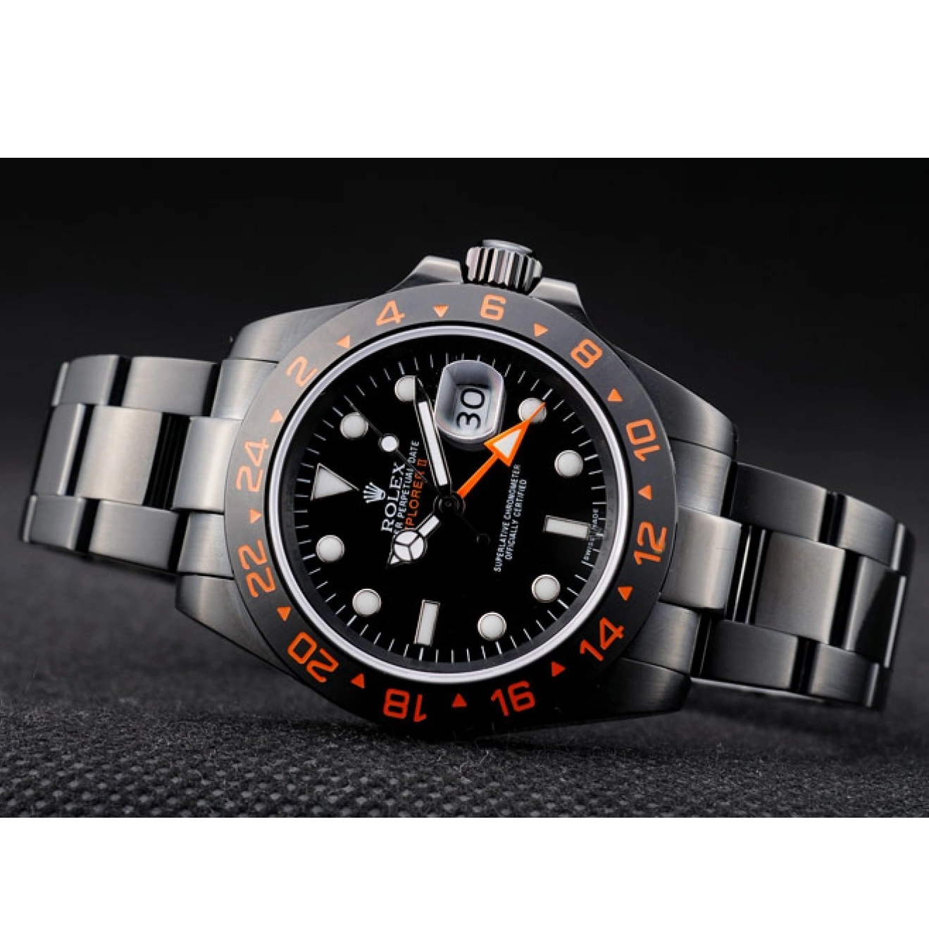 Aaa replica watch Explorer Ceramic Dial Black Black Rolex Bezel Watch 0620
